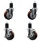 Service Caster 4'' Maroon Poly Wheel Swivel 1-3/4'' Expanding Stem Caster Set 2 Brakes, 4PK SCC-EX20S414-PPUB-MRN-2-TLB-2-134 - alternate 1